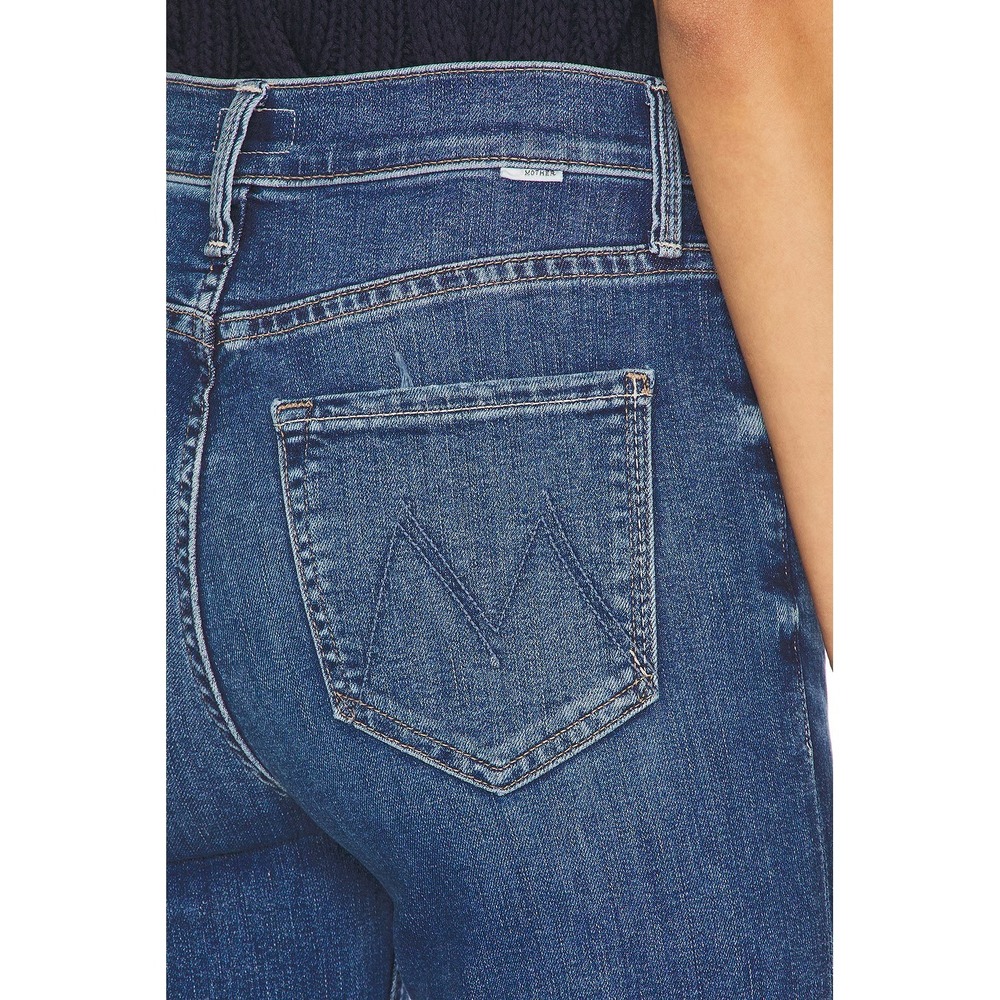 NWT MOTHER High Waisted Rider Ankle Step Fray in Over The Top Straight Jeans 27 - Picture 5 of 16